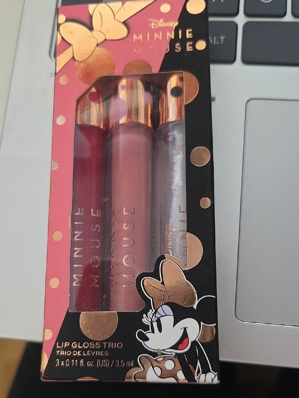 Disney Minnie Mouse Lip Gloss Trio - Rose, Mauve, Pearlescent